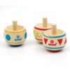 Svoora Mini Spinning Top Multicolored Wooden Reversible INDIE
