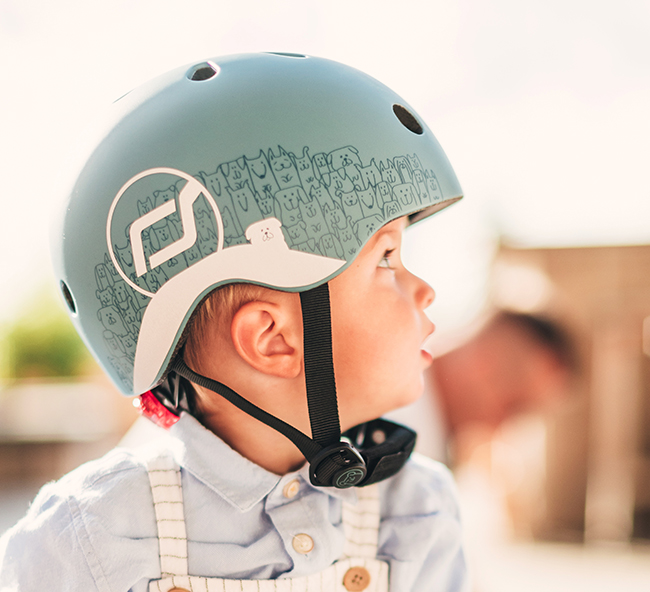 SCOOT & RIDE HELMET XXS REFLECTIVE STEEL - Image 5