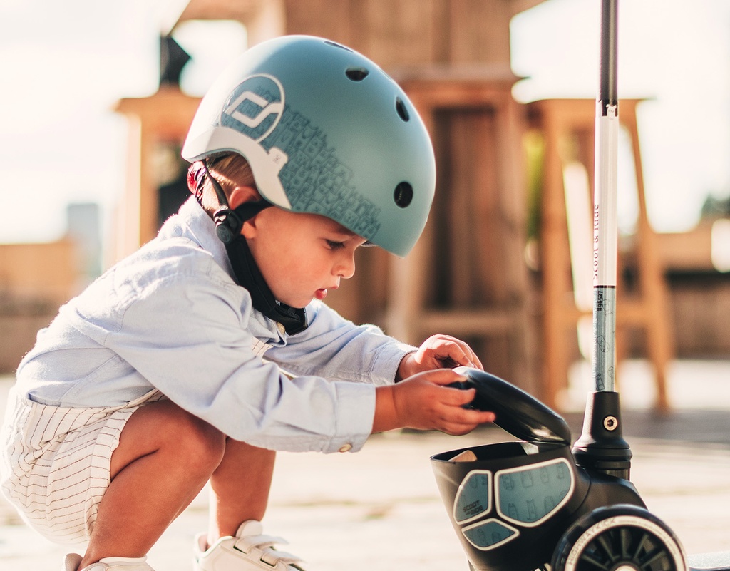 SCOOT & RIDE HELMET XXS REFLECTIVE STEEL - Image 6