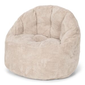 LITTLE DUTCH. Fabric children's armchair-pouf teddy - beige