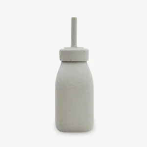 KIKKABOO Bottle with straw Platinum Silicone Sand