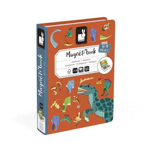 JANOD Dinosaurs Magneti'book, 40 magnets