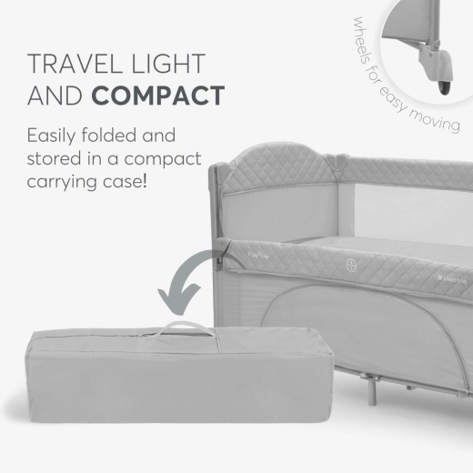 KIKKABOO Baby cot 2 levels Milky Way Grey 2023 - Image 5
