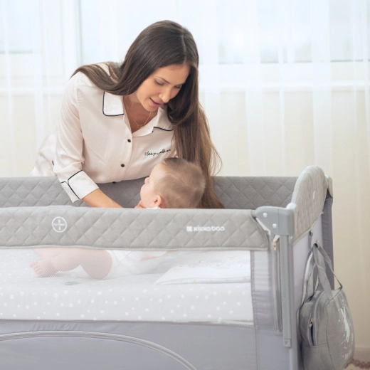 KIKKABOO Baby cot 2 levels Milky Way Grey 2023 - Image 2