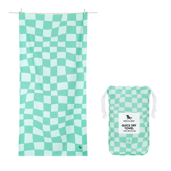 Dock & Bay Quick Dry Towel Check Mate-Extra Large (200x90cm)