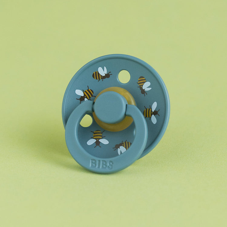BIBS STUDIO Colour Pacifiers 2 pack Bumblebee - Breeze/Petrol NO.1 - Image 3
