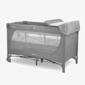 KIKKABOO Baby cot 2 levels Medley PLUS Grey