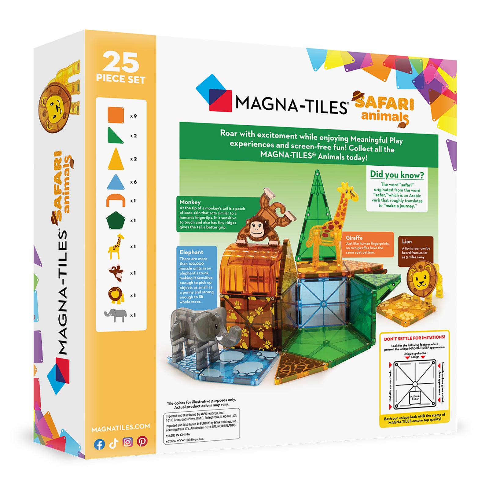 MAGNA TILES Safari Animals 25 Set - Image 6