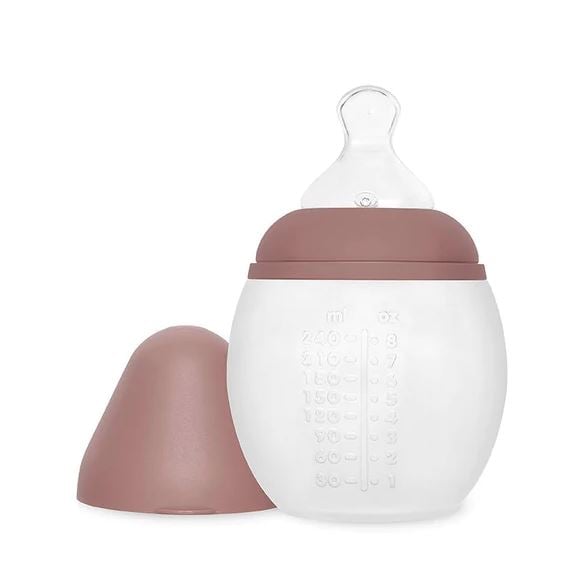 Elhee: Medical silicone baby bottle 240ml-Blossom