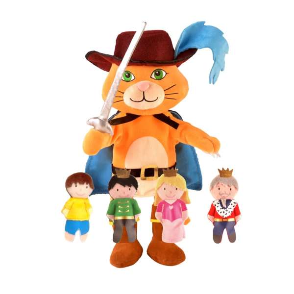 FIESTA Puss in Boots Hand & Finger Puppet Set