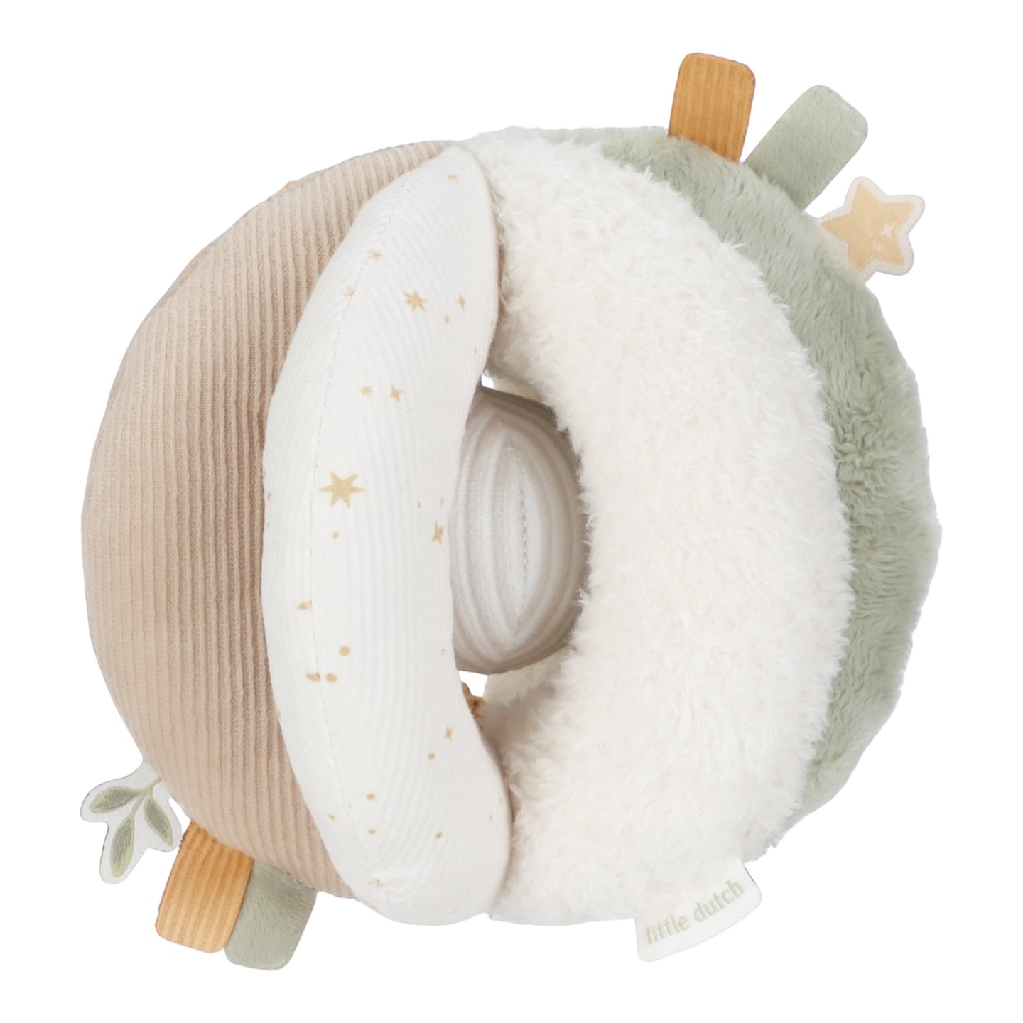 LITTLE DUTCH. Newborn Naturals GRS Fabric Ball with Handles - Image 4