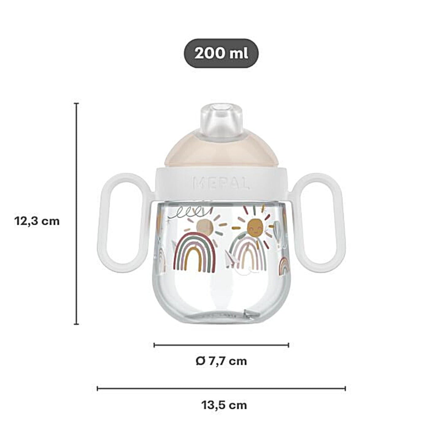 LITTLE DUTCH. Mio 200 ml training cup with handles - Forest Friends - Image 3