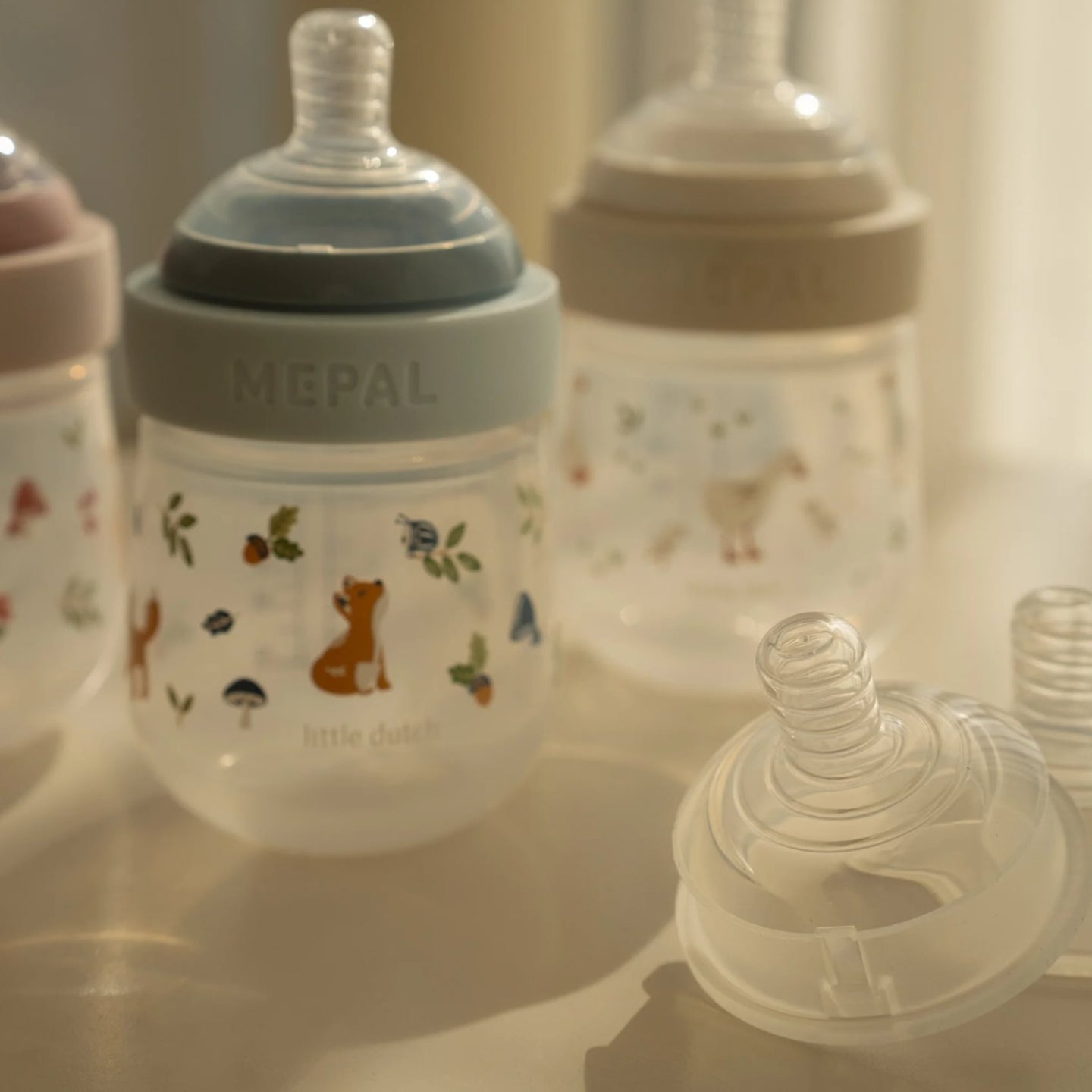 LITTLE DUTCH / MEPAL. Fast flow nipples for Mio bottles - 2 pcs (transparent) - Image 2