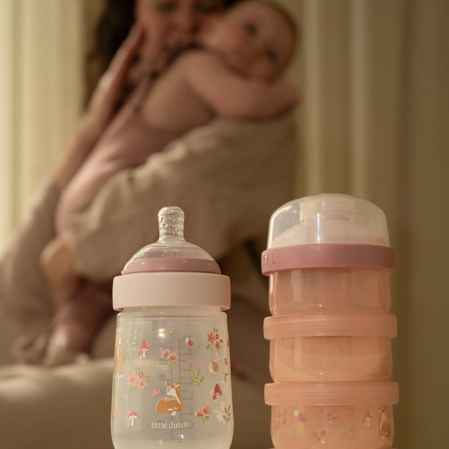 LITTLE DUTCH. Mio 3-level milk powder dispenser - Fairy Garden - Image 2