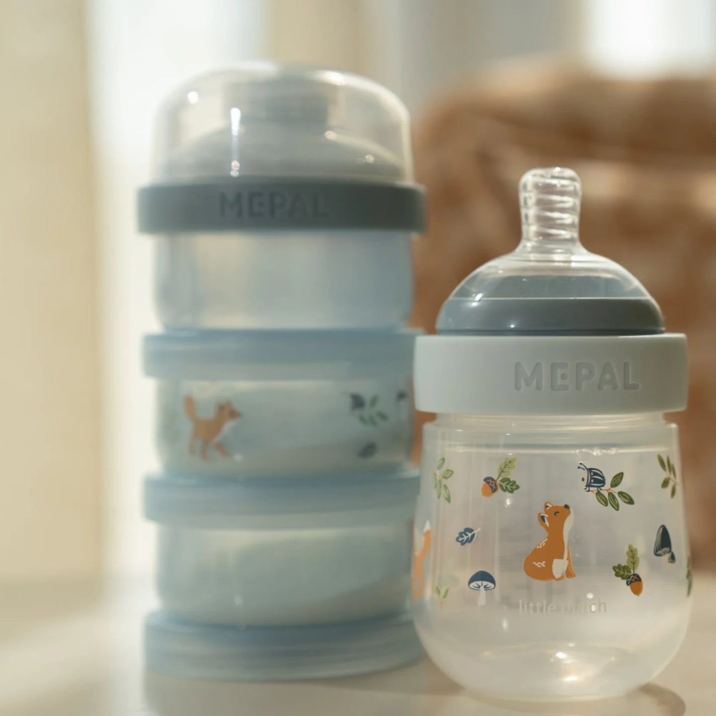 LITTLE DUTCH. Mio 3-level milk powder dispenser - Forest Friends - Image 5