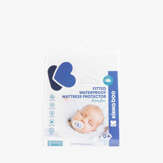 KIKKABOO Mattress protector fitted - organic cotton 70/140/15 cm - Image 3