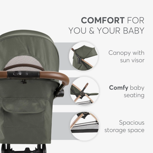 KIKKABOO Autofolding pushchair Joy Army Green - Image 7