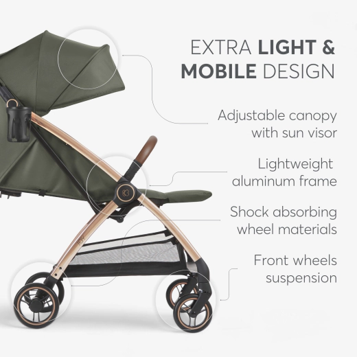 KIKKABOO Autofolding pushchair Joy Army Green - Image 8
