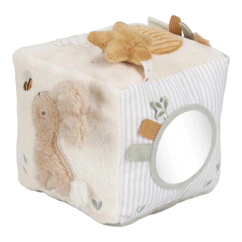 Little Dutch Newborn Naturals GRS Fabric Activity Cube - Image 6