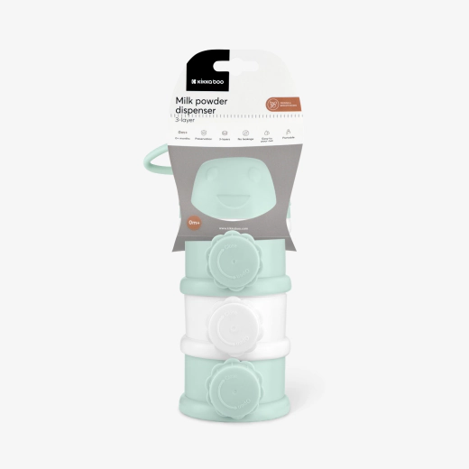 KIKKABOO Milk powder dispenser 3-layer Mint - Image 4