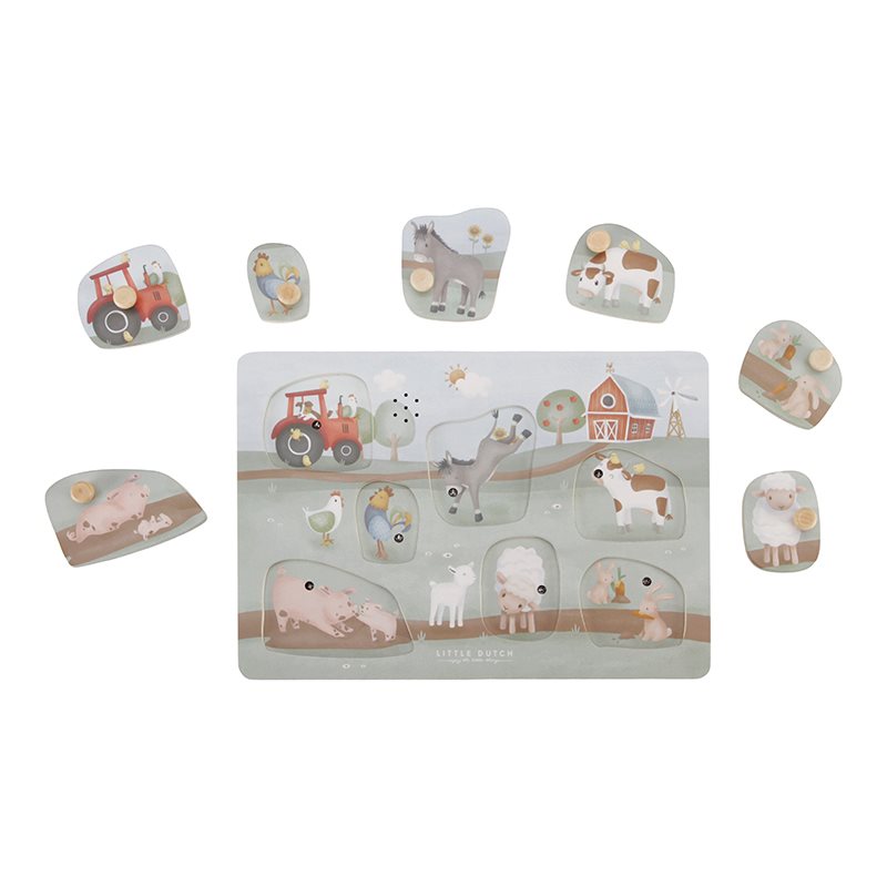 LITTLE DUTCH Sound Puzzle Little Farm FSC - Image 2