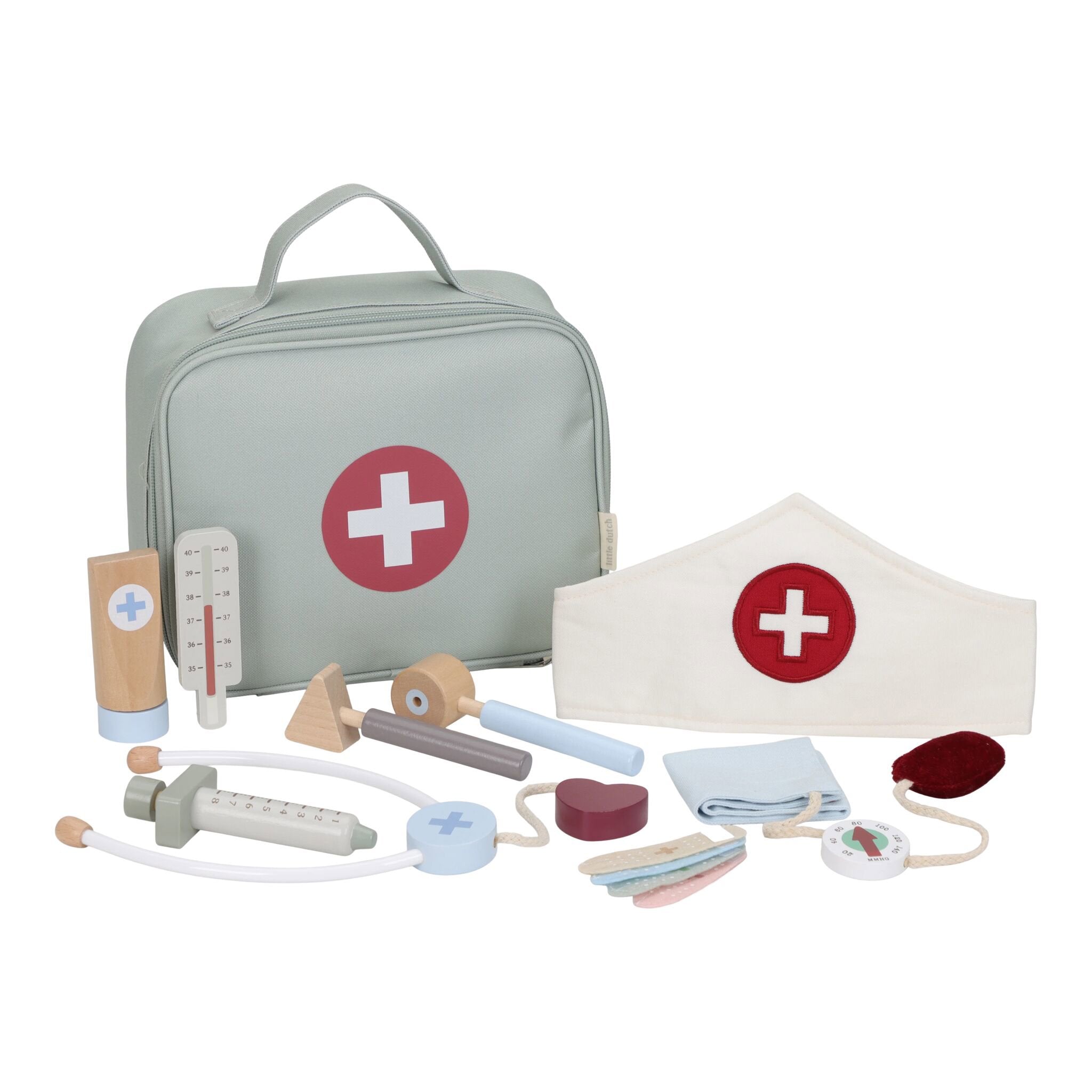 LITTLE DUTCH Wooden doctor's set - Green