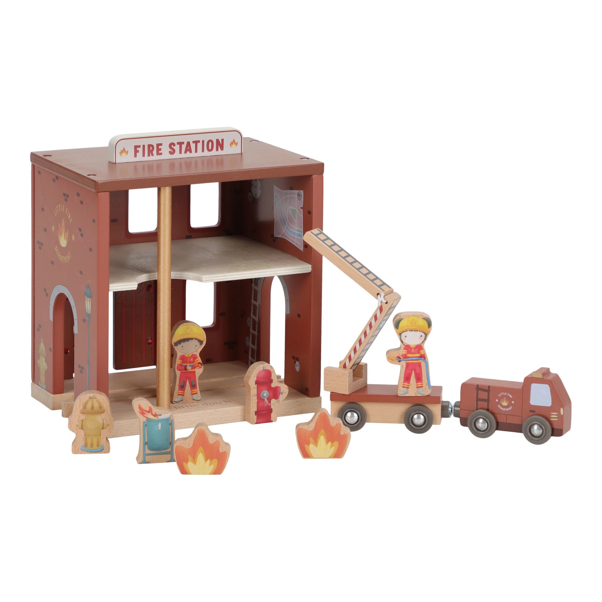 LITTLE DUTCH Wooden fire station - Image 3