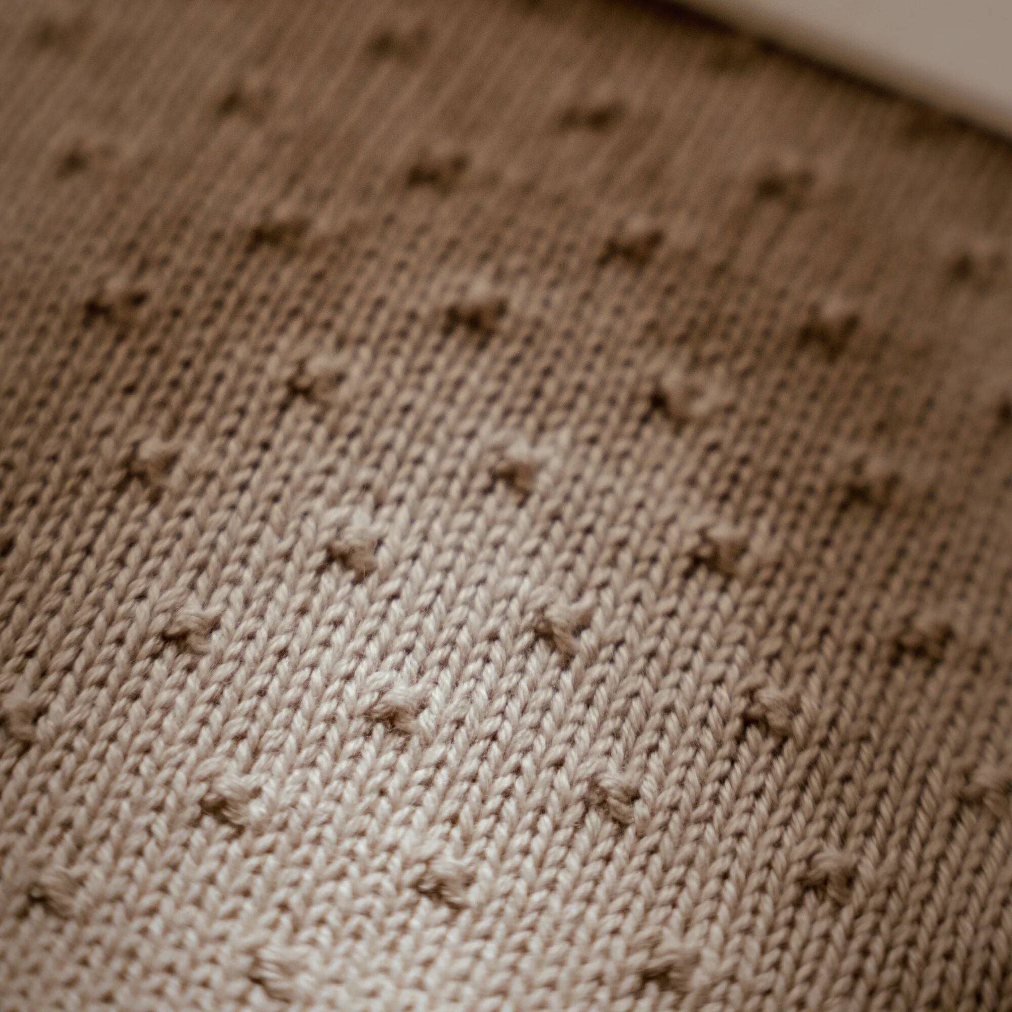 LITTLE DUTCH. Κουβέρτα πλεκτή με επένδυση fleece Pure Soft Beige 70x100 - Image 7