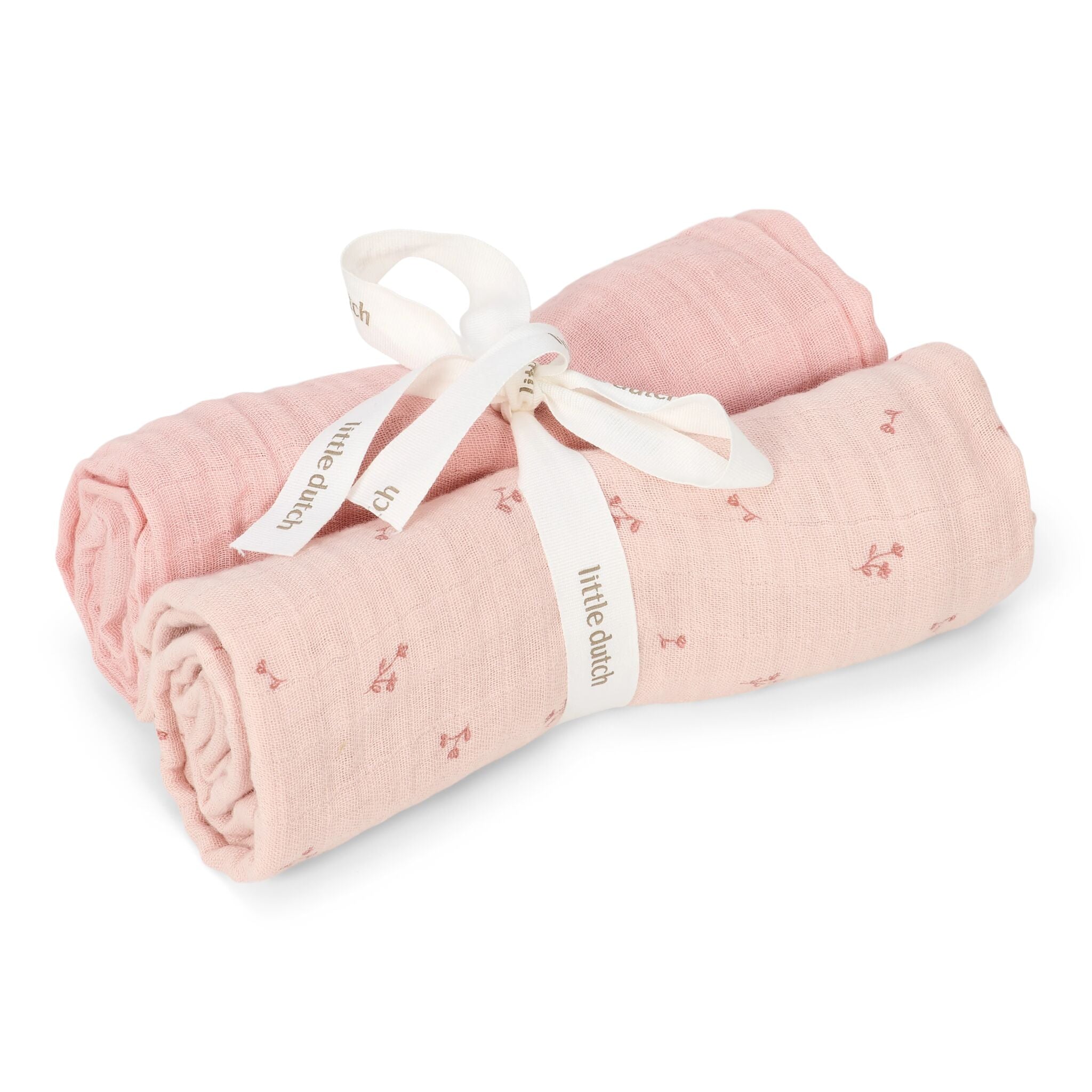 LITTLE DUTCH Set of 2 muslin swaddles Pure Blossom 70x70