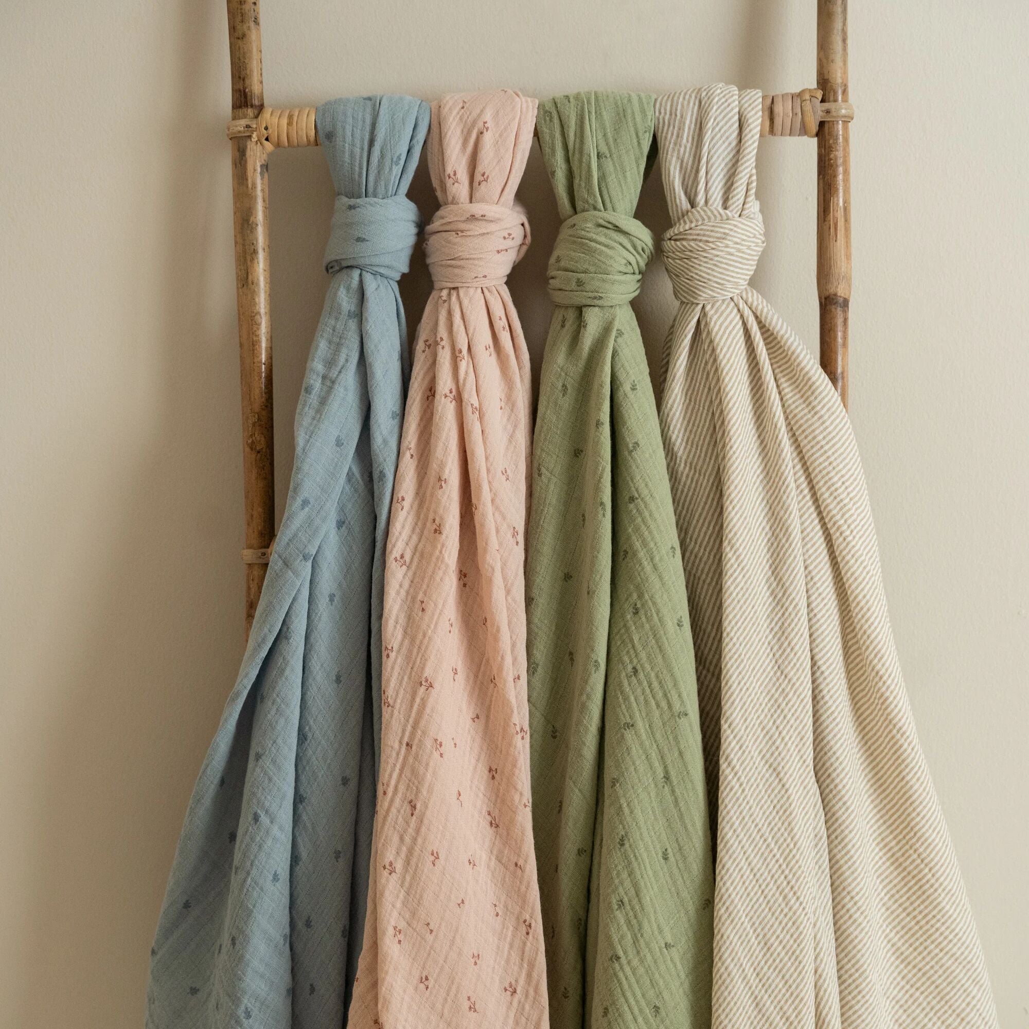 LITTLE DUTCH Swaddle Pure Sage 120x120 - Image 6