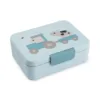 DONE BY DEER Lunch box w/divider - Tiny farm - Blue
