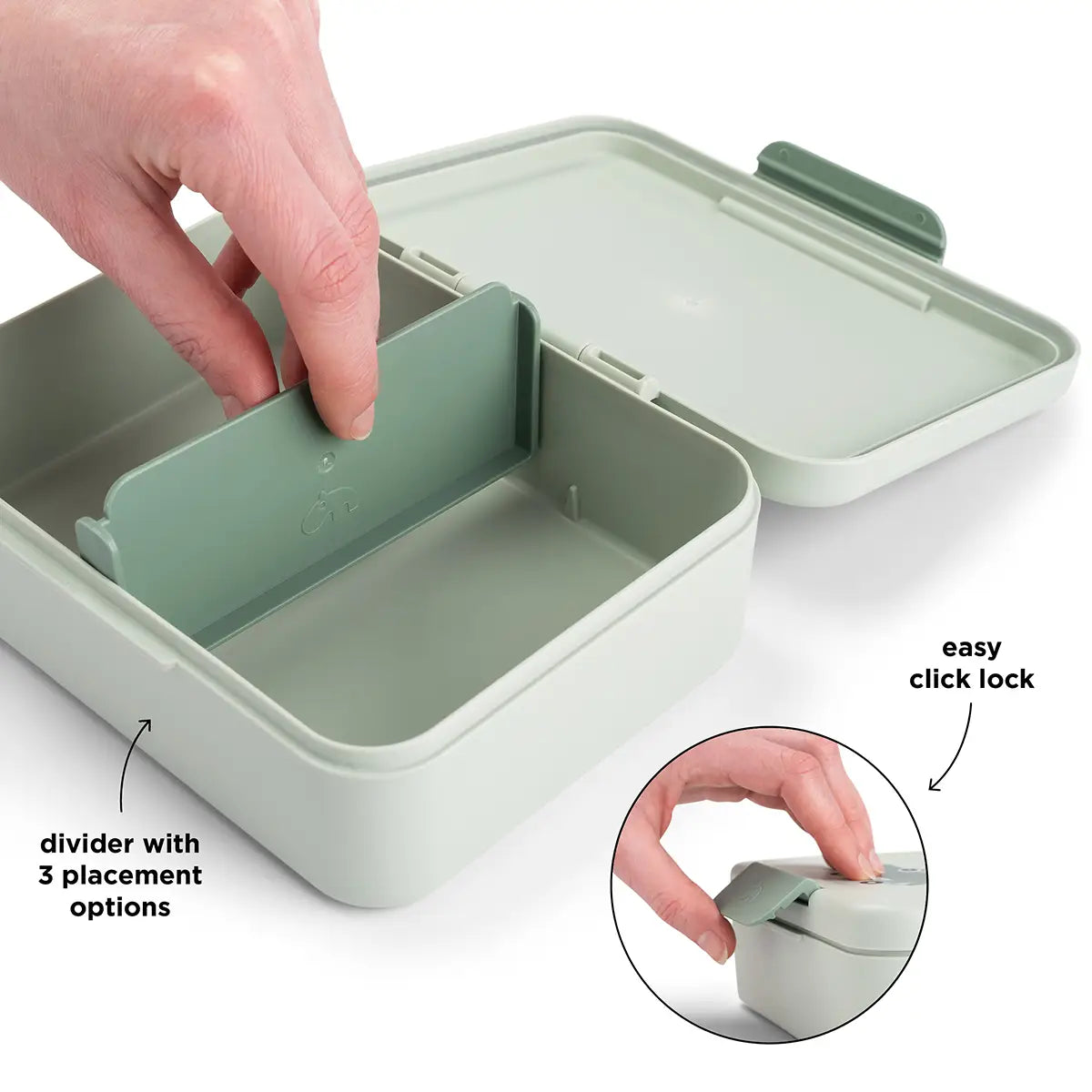 DONE BY DEER Lunch box w/divider - Playground - Green - Image 3