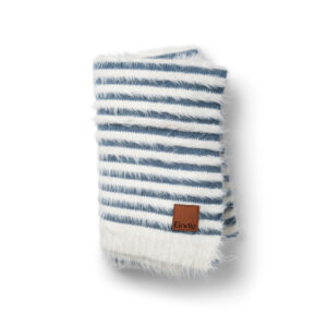 ELODIE Furry Knit Blanket - Berry Blue