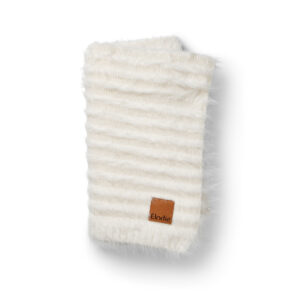 ELODIE Furry Knit Blanket - Vanilla White