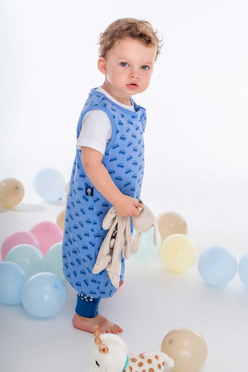 Baby Bliss Jump, Sleeping Bag with Legs, 2.5 TOG, 6-18 months, VROOM Cars, Print Petrol - Image 12