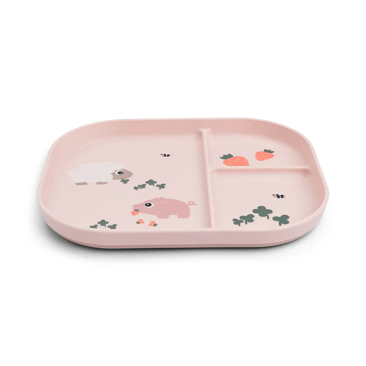 DONE BY DEER Foodie compartment plate - Tiny farm - Powder - Image 4