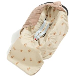 LA MILLOU Car Seat Blanket Multi Baby Bear