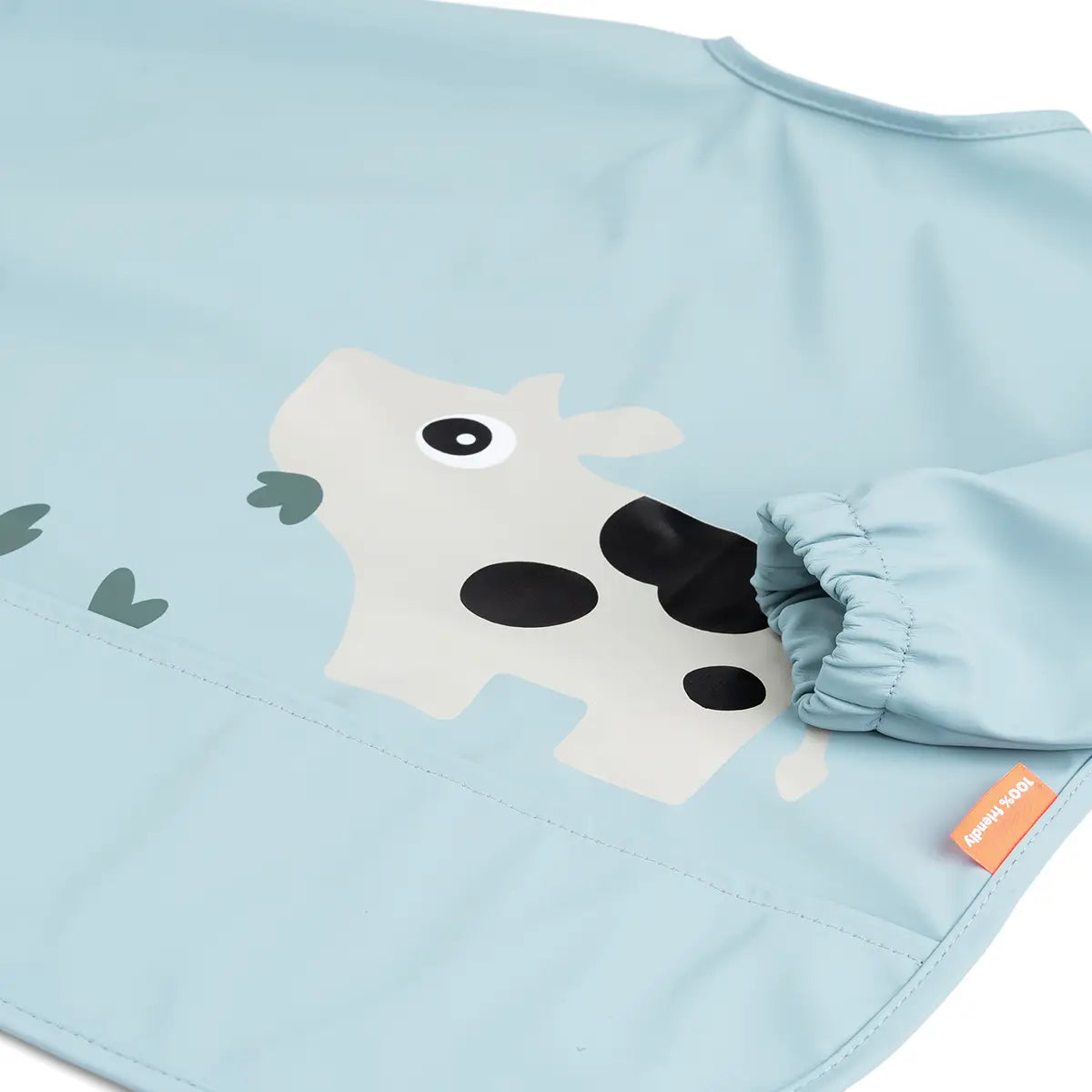 DONE BY DEER Sleeved pocket bib - Tiny farm - Blue - Image 2
