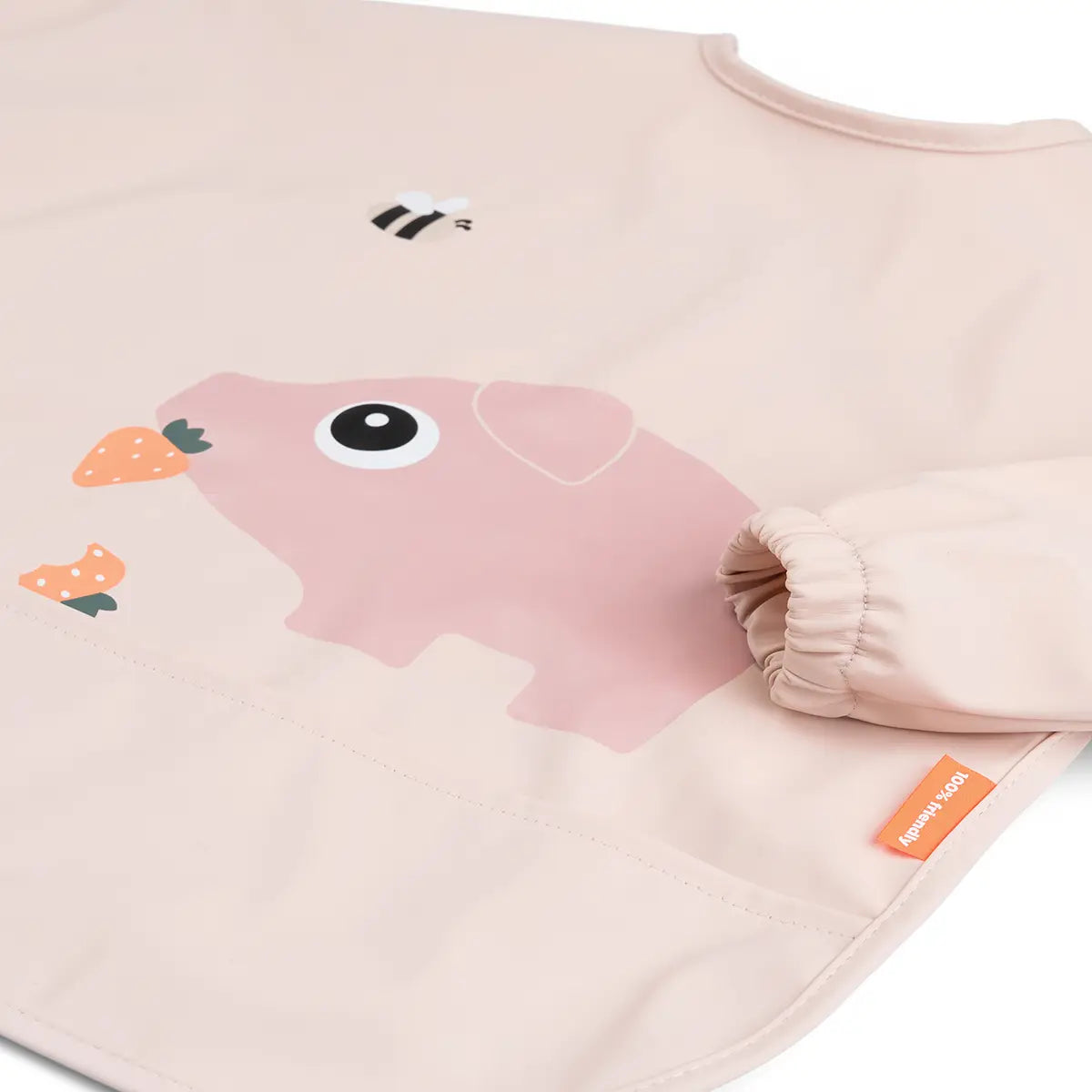 DONE BY DEER Sleeved pocket bib - Tiny farm - Powder - Image 4
