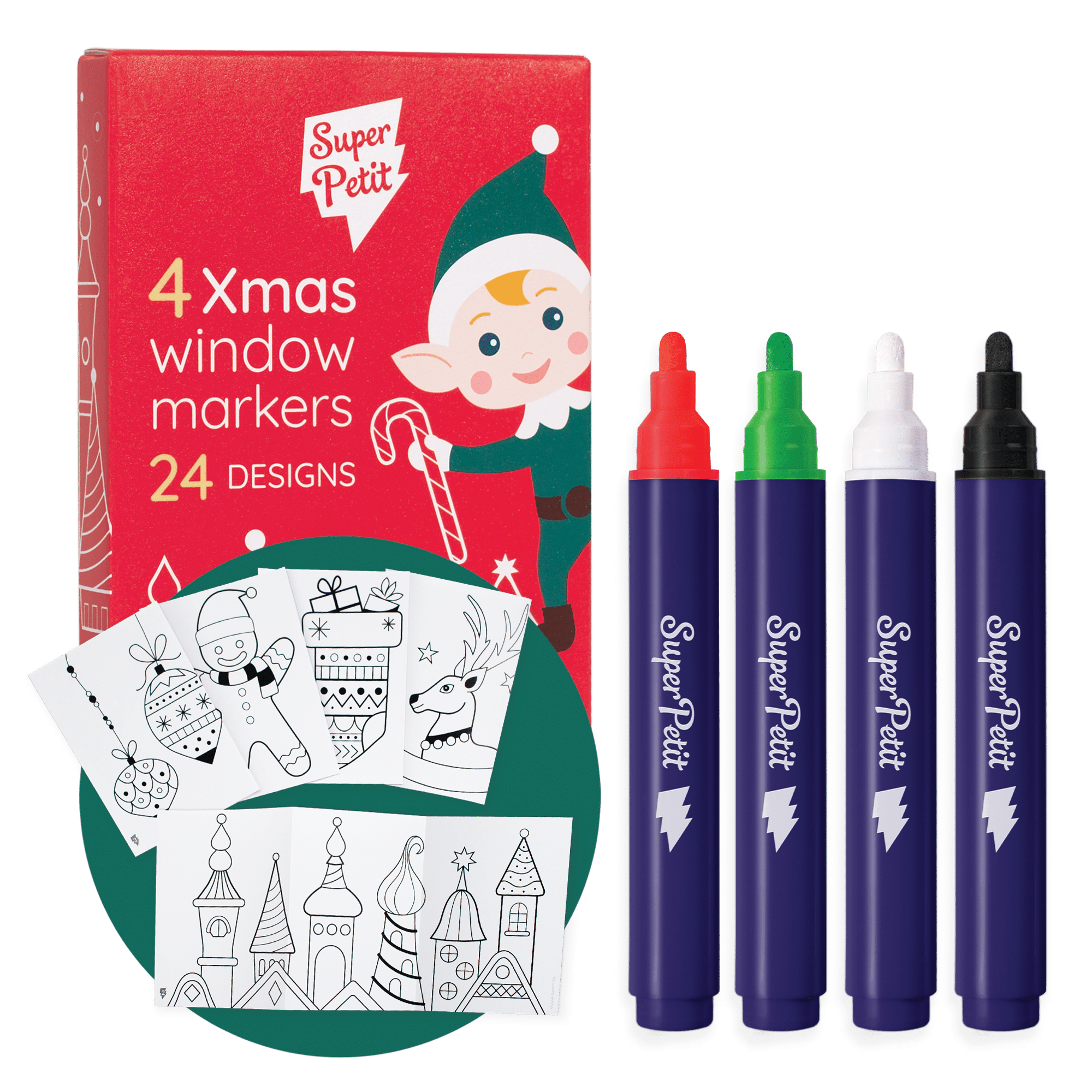 SUPER PETIT CHRISTMAS WINDOW MARKERS