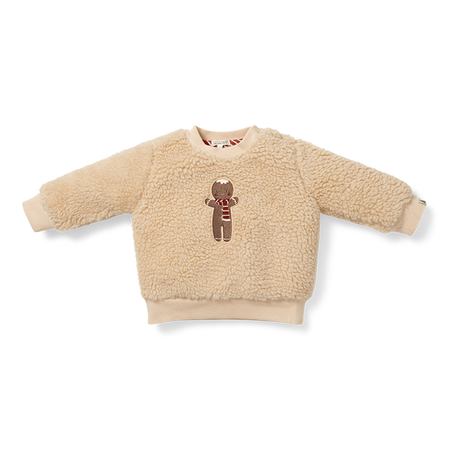 LITTLE DUTCH CHRISTMAS TEDDY GINGERBREAD SWEATER SAND 80cm 9-12M