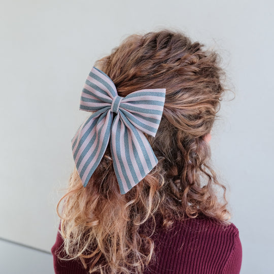 MIMI & LULA STRIPE AGNES BOW CLIPS - Image 2
