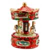 RED MUSICAL CAROUSEL HORSES 17CM