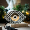 Black and White Eye Pattern Table Charm | Plexiglass