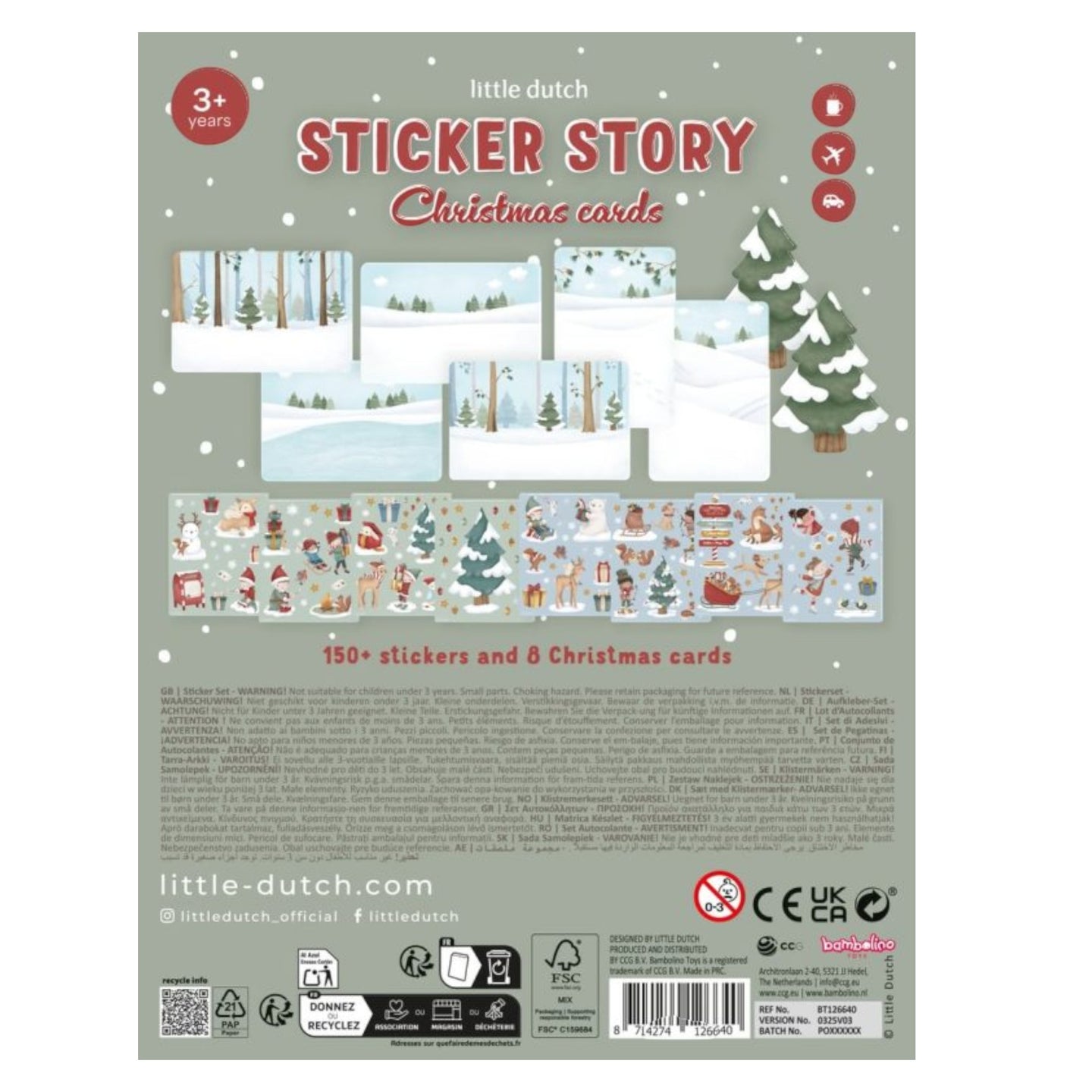LITTLE DUTCH. Set of Christmas stickers - Image 7