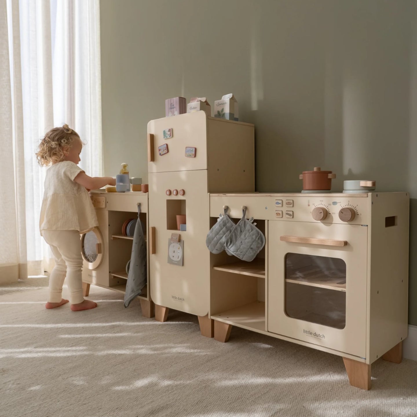 LITTLE DUTCH. Wooden washing machine FSC Limited Edition - Image 3