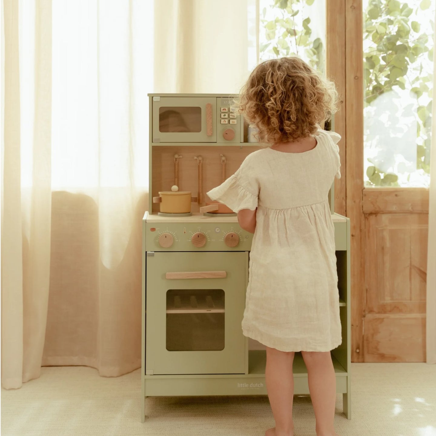 LITTLE DUTCH Wooden kitchen with play accessories Mint FSC - Image 2