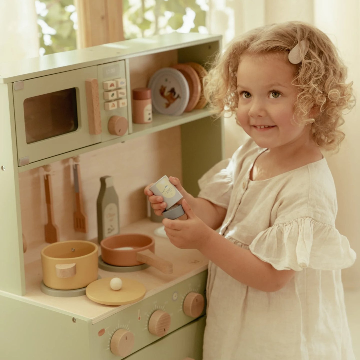 LITTLE DUTCH Wooden kitchen with play accessories Mint FSC - Image 8