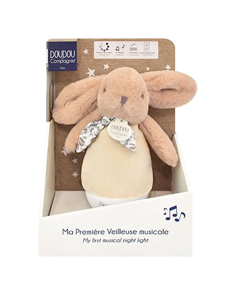 DΟUDΟU ET COMPAGNIE Brown Tumbler Musical Baby Night Light - 16 cm - Image 2