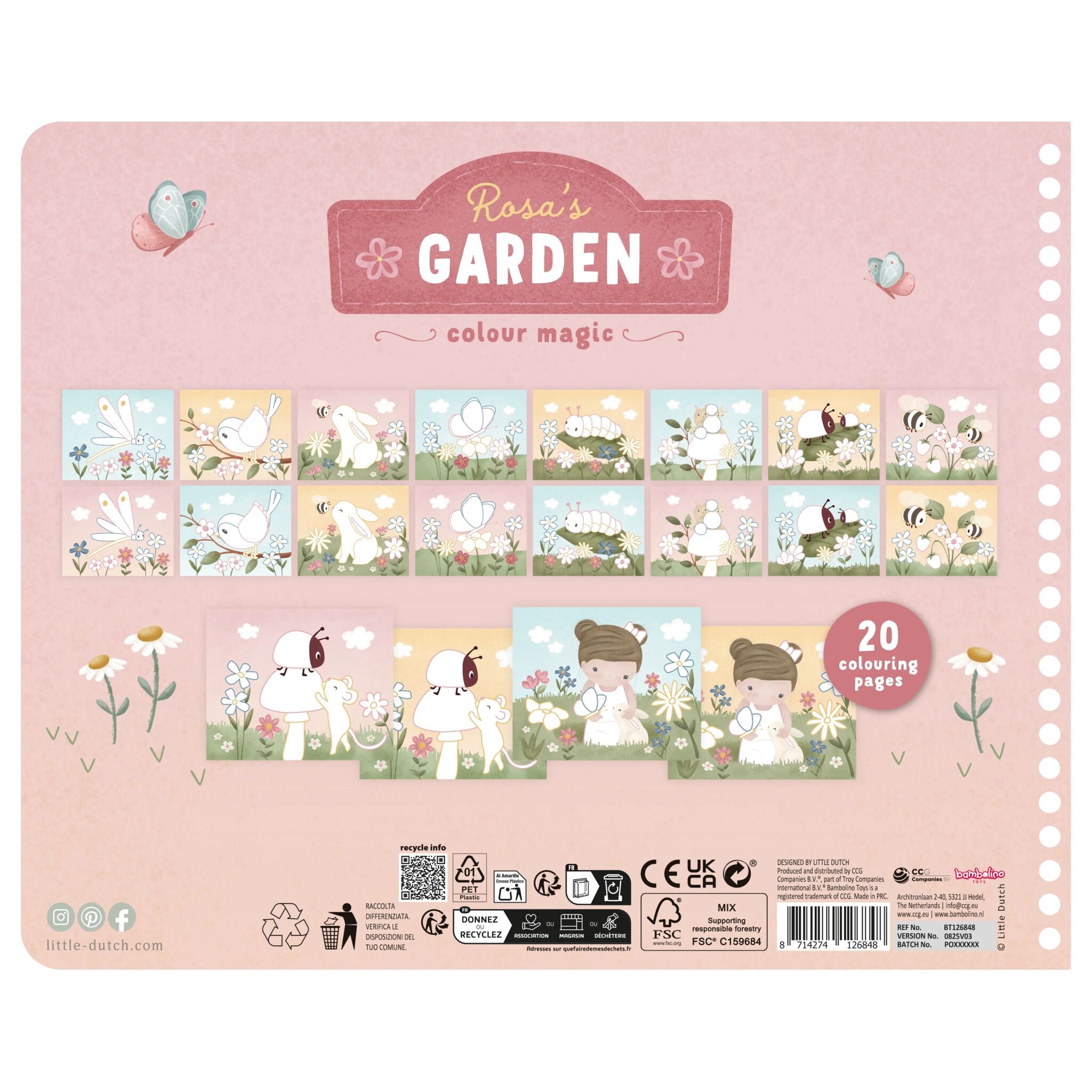 LITTLE DUTCH. COLORING BOOK Rosa - Image 5